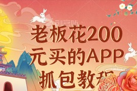 老板花200元买的APP抓包教程